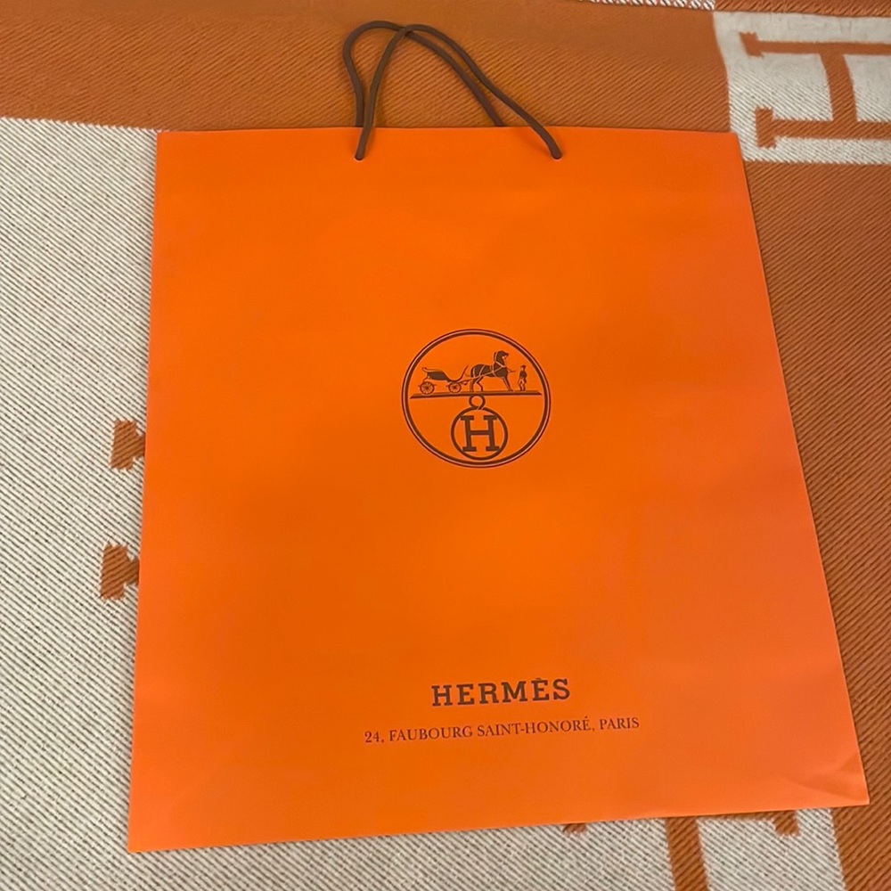 Authentic Hermes Paper Shopping Bag (18.5*16.4*6.5)